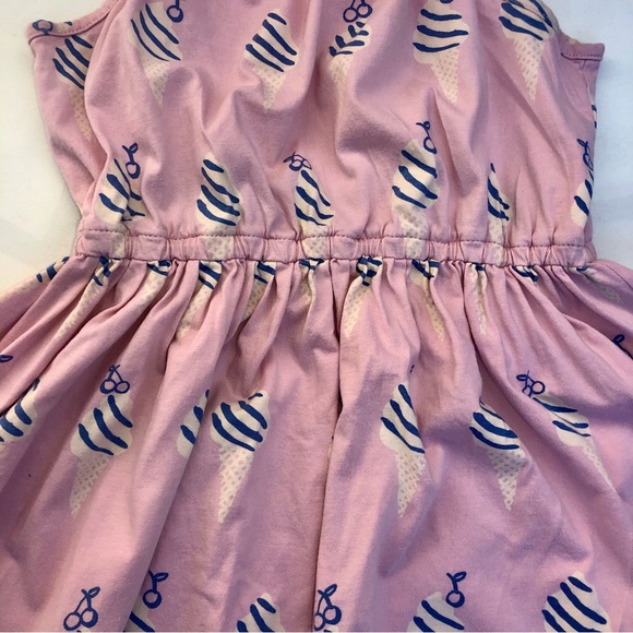 Tea Collection girls size 12 cotton dress. Pink with blue ice cream cone pattern - Picture 3 of 6